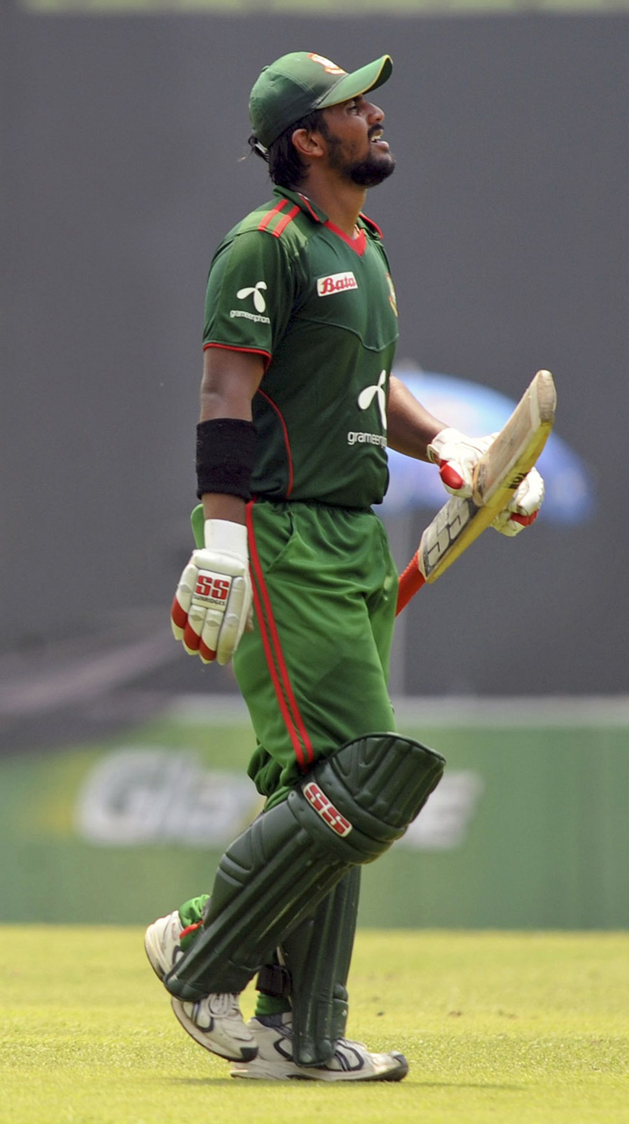 Shahriar Nafees is disappointed after being dismissed for 56, Bangladesh v Australia, 2nd ODI, Mirpur, April 11, 2011