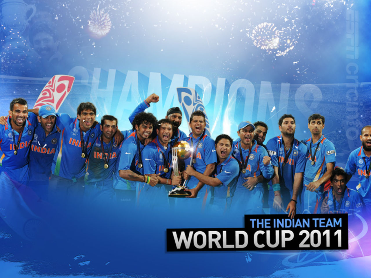 Team India - ICC World Cup 2011 Winners