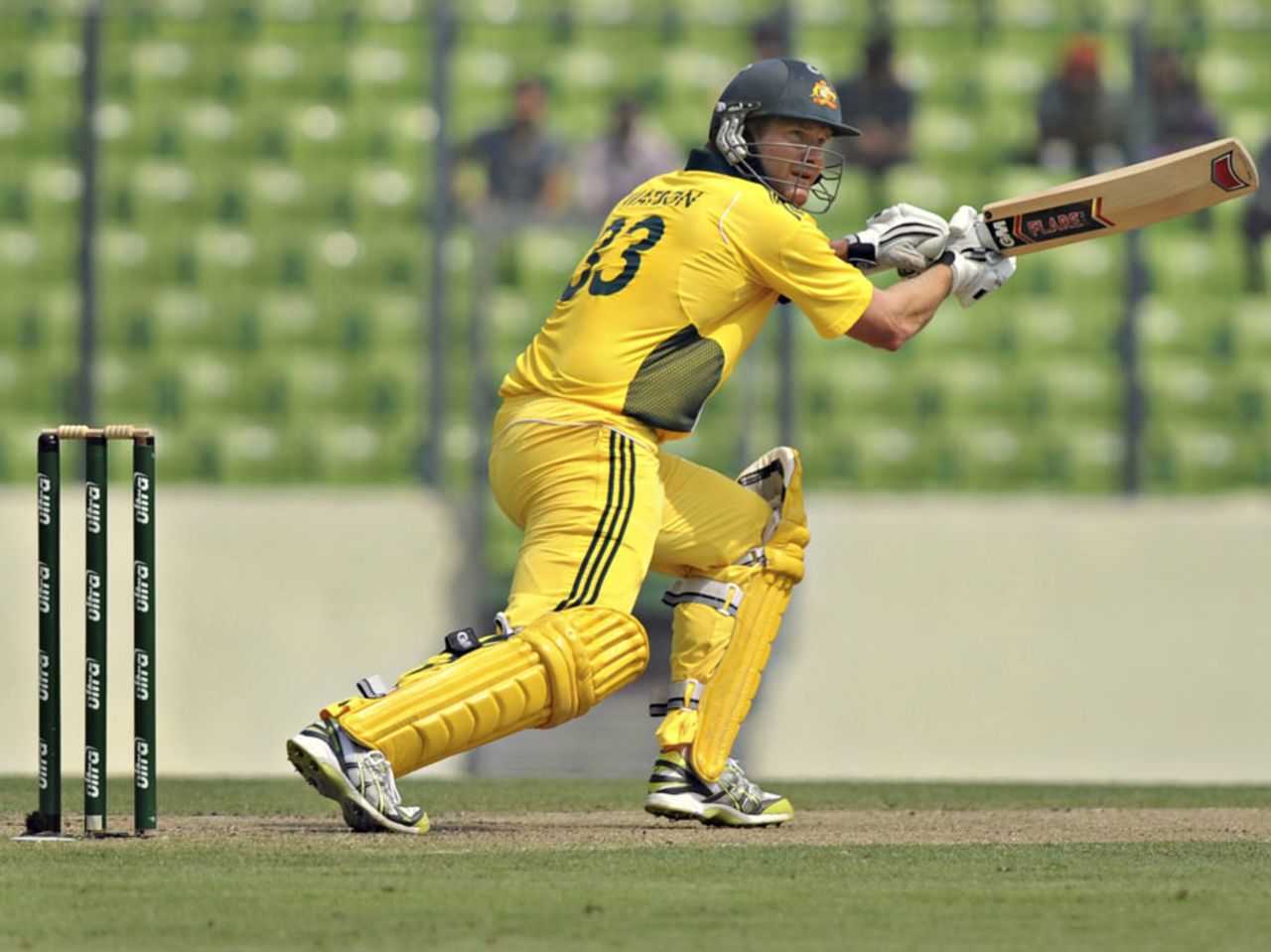 Shane Watson drives through the off side, Bangladesh v Australia, 3rd ODI, Mirpur, April 13, 2011