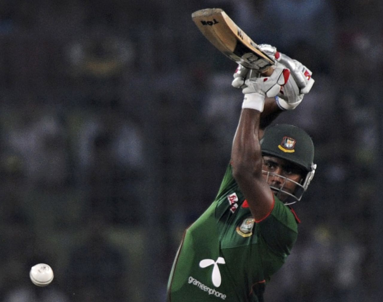 Imrul Kayes hits down the ground, Bangladesh v Australia, 3rd ODI, Mirpur, April 13, 2011