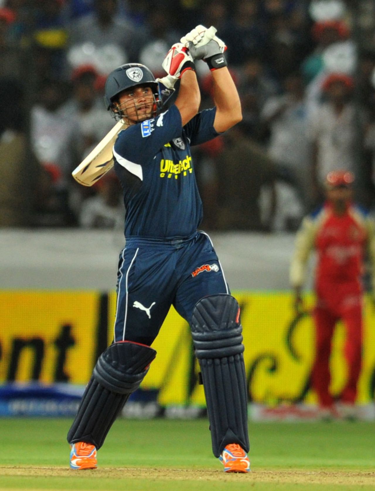 Bharat Chipli lifted Deccan Chargers to a hefty total of 175, Deccan Chargers v Royal Challengers Bangalore, IPL 2011, Hyderabad, April 14, 2011