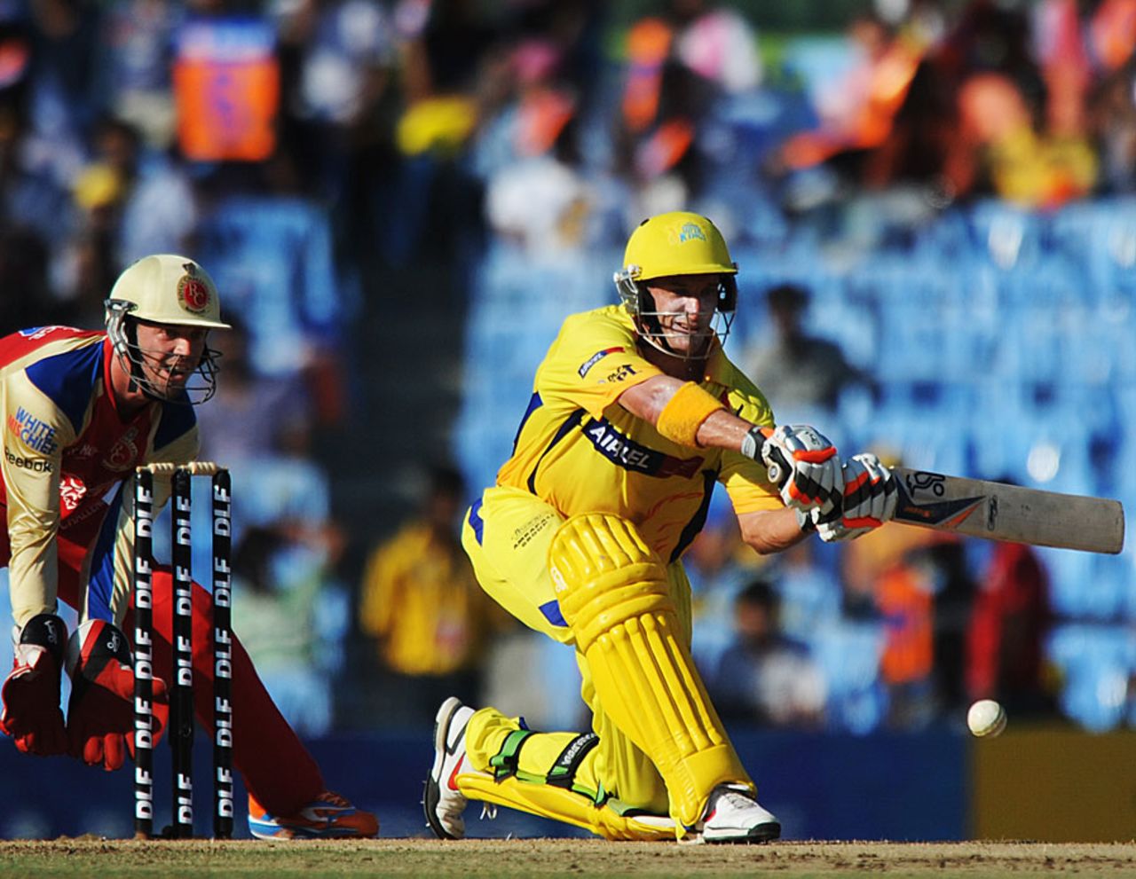 Michael Hussey finished with 83 off 56 balls, Chennai Super Kings v Royal Challengers Bangalore, Chennai, April 16, 2011