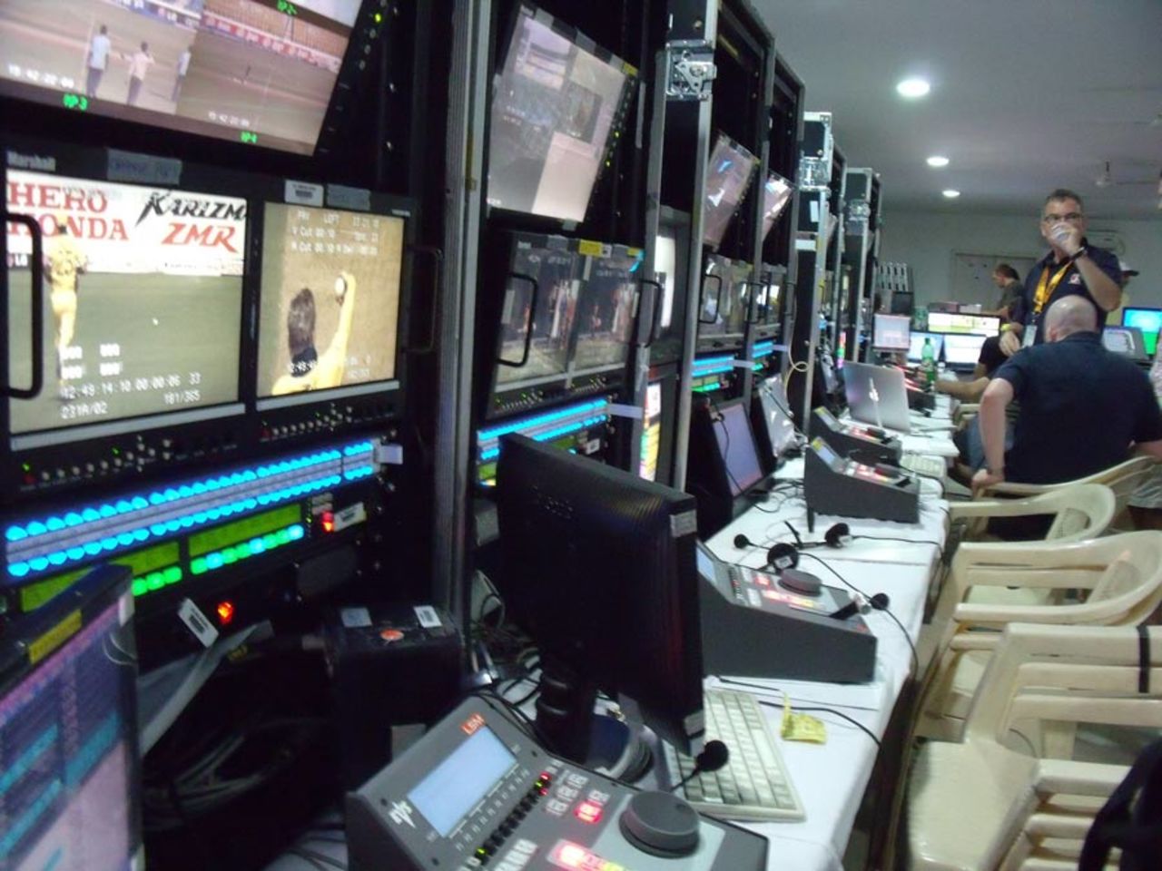 The EVS in the ESPN Star control room at a game