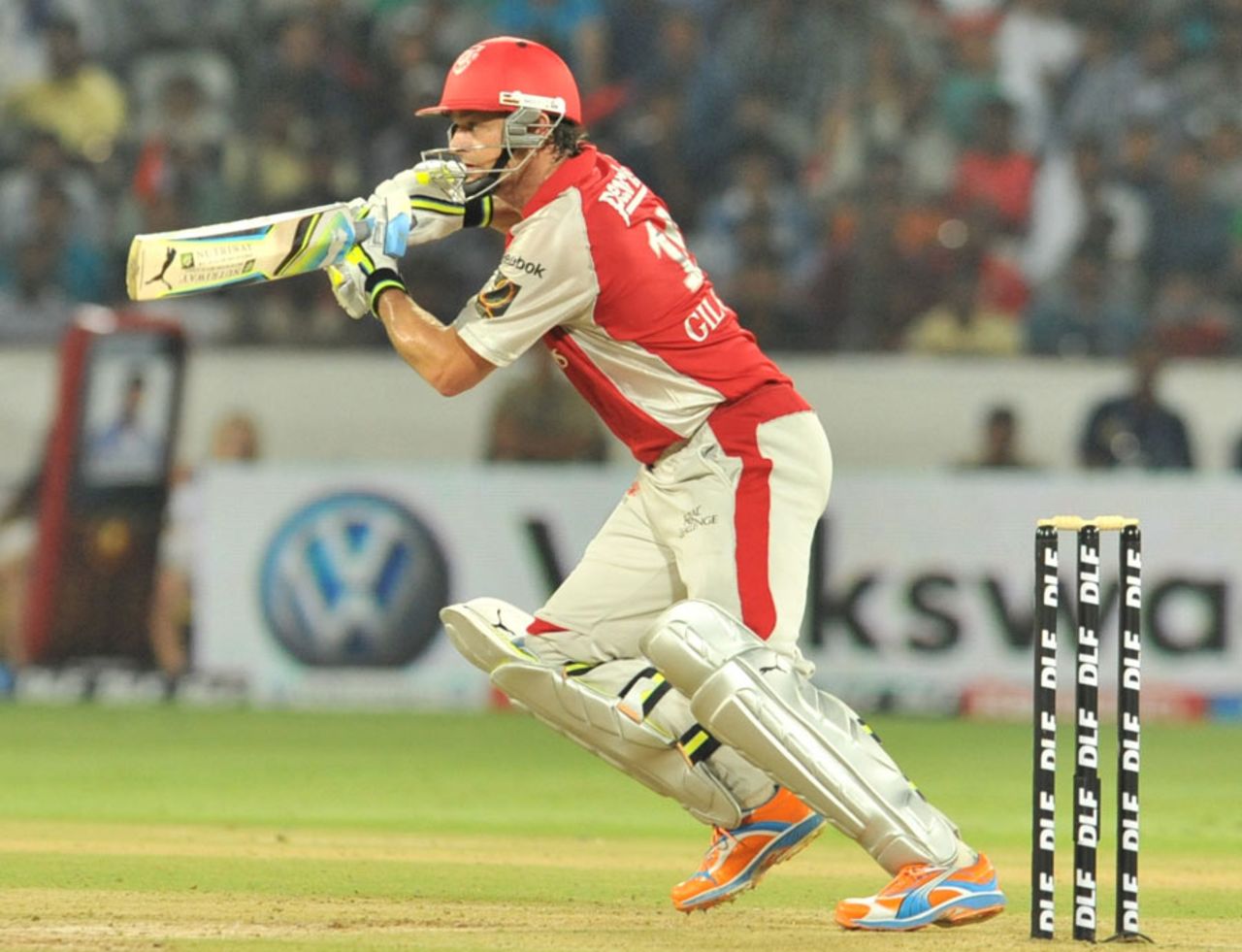 Adam Gilchrist made a quick half-century, Deccan Chargers v Kings XI Punjab, April 16, 2011