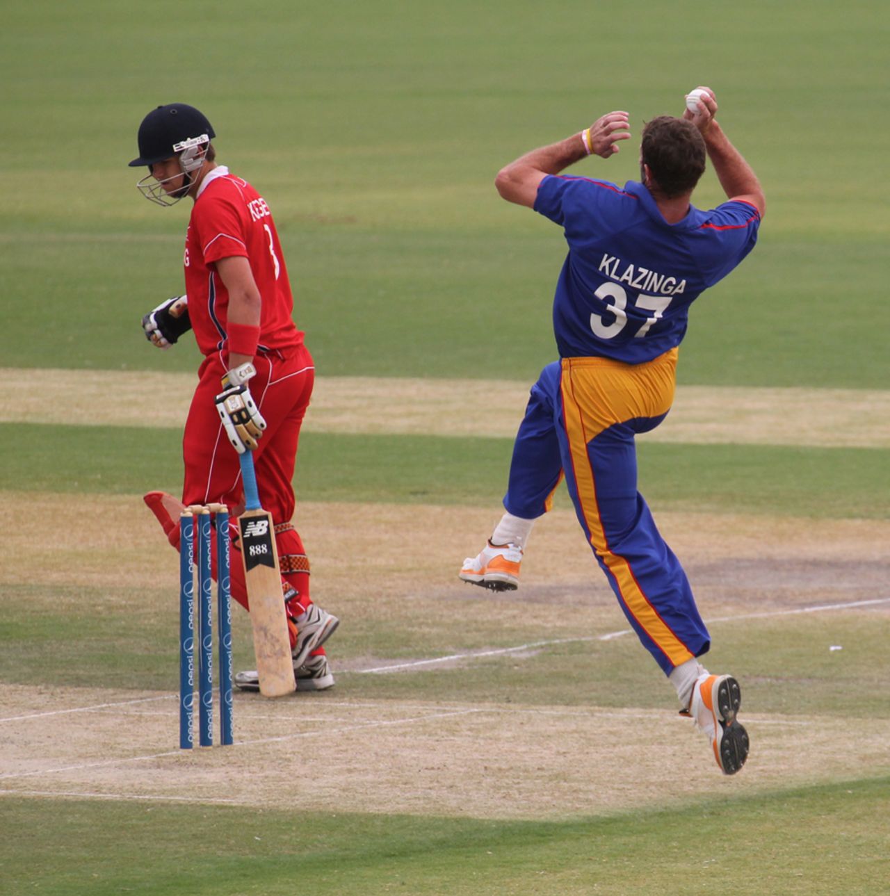 Louis Klazinga claimed 5-50 against Hong Kong at the ICC WCL2 in Dubai on 14th April 2011