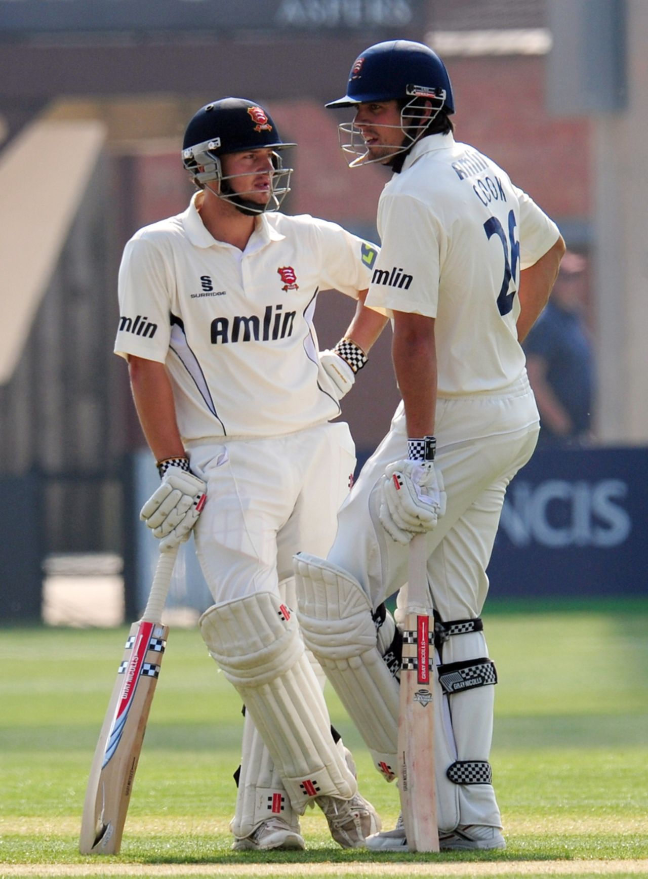 Alastair Cook and Jaik Mickleburgh put on 258 for the second wicket against Northamptonshire, Northamptonshire v Essex, Northampton, April 20 2011