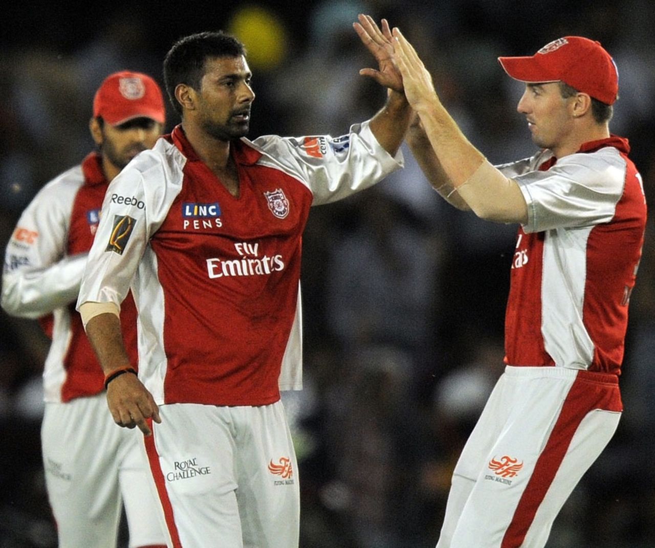 Praveen Kumar celebrates after dismissing Swapnil Asnodkar, Kings XI Punjab v Rajasthan Royals, IPL 2011, Mohali, April 21, 2011