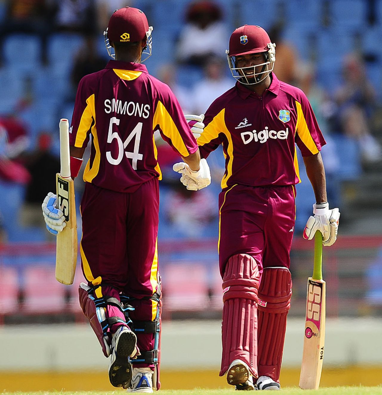 Lendl Simmons and Darren Bravo put on 99 runs for the second wicket, West Indies v Pakistan, Only Twenty20, St Lucia, April 21, 2010