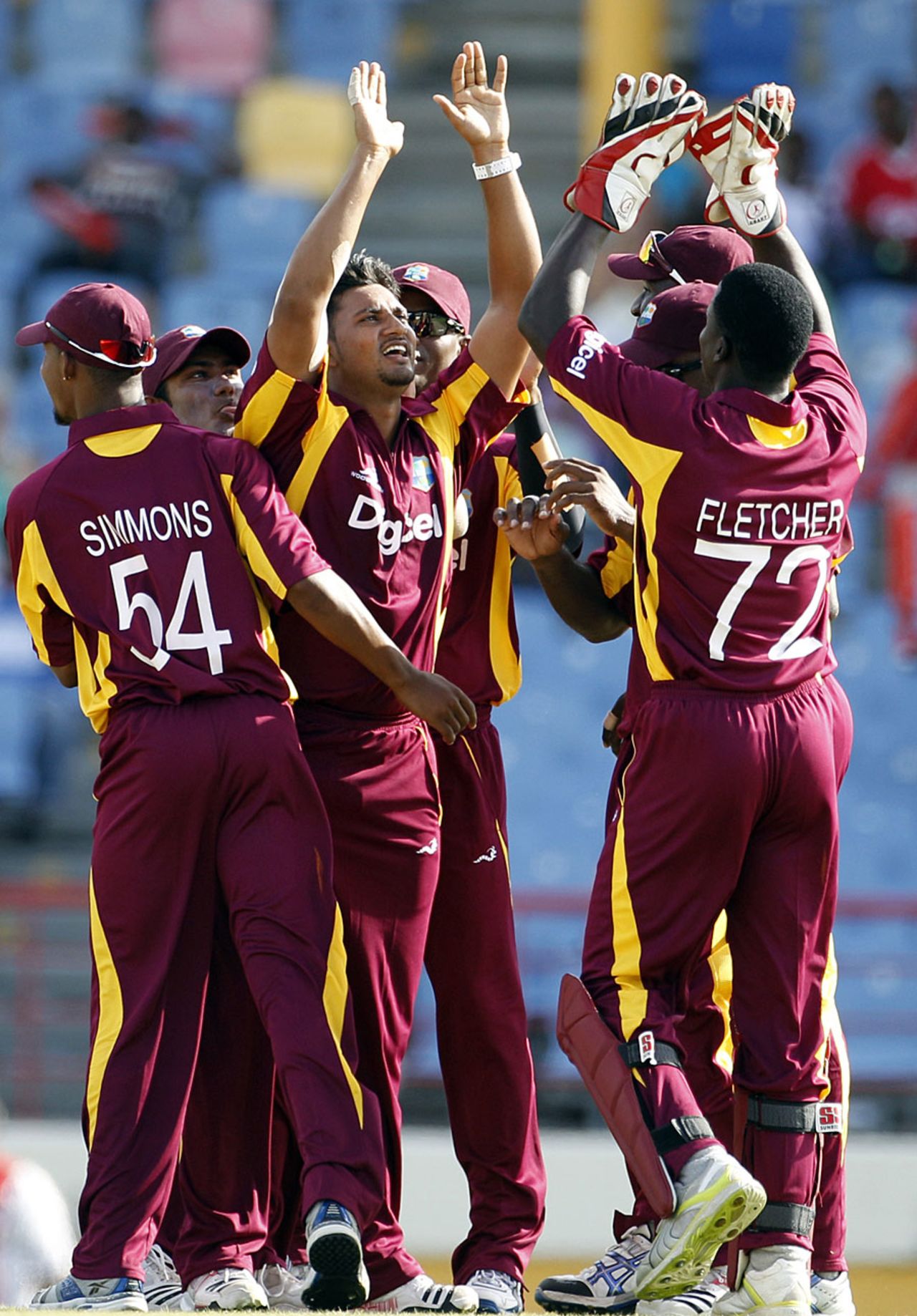 West Indies' bowlers kept picking up wickets at regular intervals, West Indies v Pakistan, Only Twenty20, St Lucia, April 21, 2010
