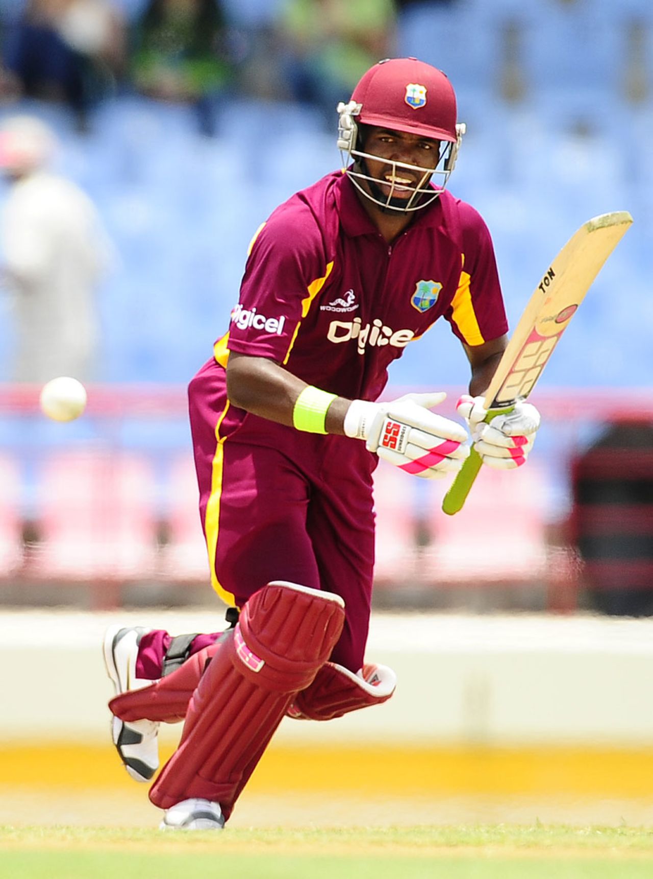 Darren Bravo anchored West Indies' innings with 67 from 109 balls, West Indies v Pakistan, 1st ODI, St Lucia, April 23, 2011
