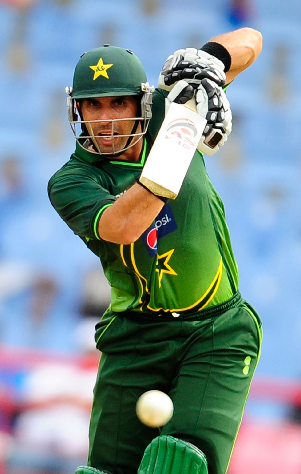 Misbah-ul-Haq top-scored in Pakistan's eight-wicket win, West Indies v Pakistan, 1st ODI, St Lucia, April 23, 2011