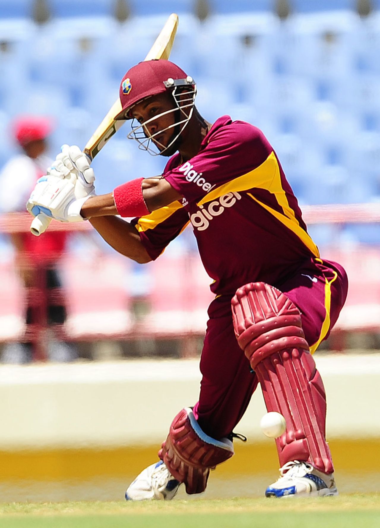 Lendl Simmons prepares to play an aggressive stroke, West Indies v Pakistan, 2nd ODI, Gros Islet, April 25, 2011