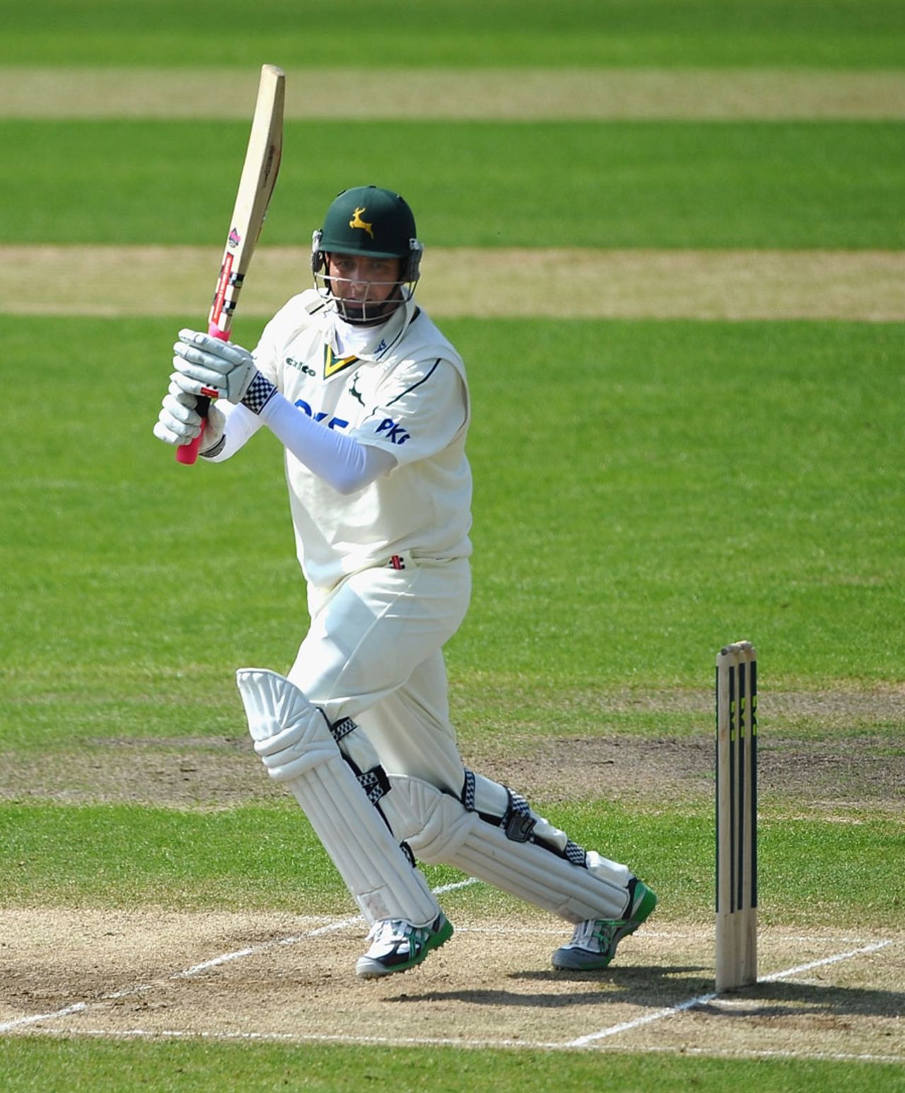 Paul Franks secured a first-innings lead for Notts with a hard-hitting 82, Nottinghamshire v Worcestershire, County Championship, Division One, Trent Bridge, April 28, 2011
