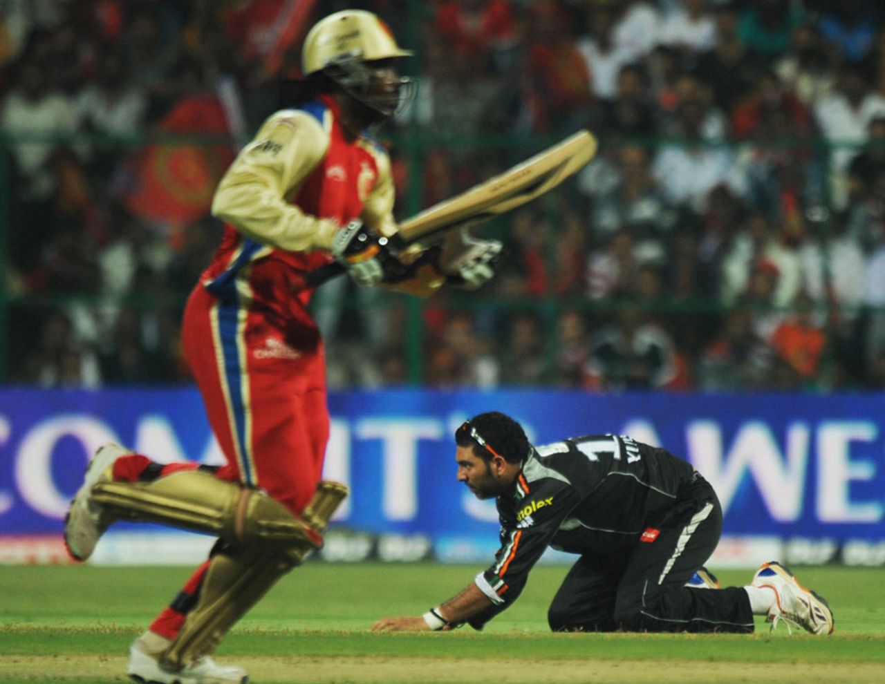 It was a tough day in the office for Yuvraj Singh, Royal Challengers Bangalore v Pune Warriors, IPL 2011, Bangalore, April 29, 2011