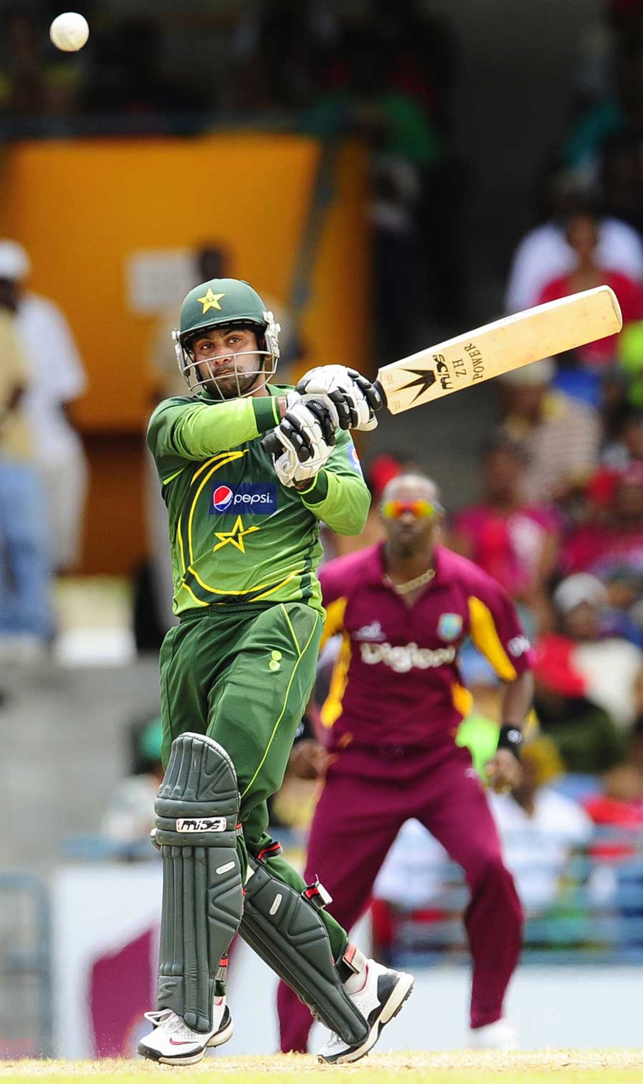 Mohammad Hafeez pulls strongly for another boundary, West Indies v Pakistan, 4th ODI, Barbados, May 2, 2011