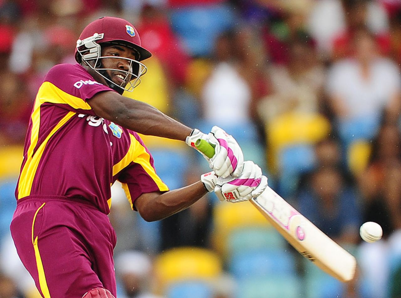 Darren Bravo made 21 from 26 balls in a 56-run stand for the second wicket, West Indies v Pakistan, 4th ODI, Barbados, May 2, 2011