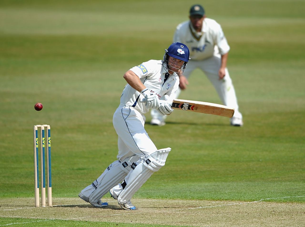 Adam Lyth works into the leg side, Nottinghamshire v Yorkshire, County Championship, Division One, Trent Bridge, May 4, 2011