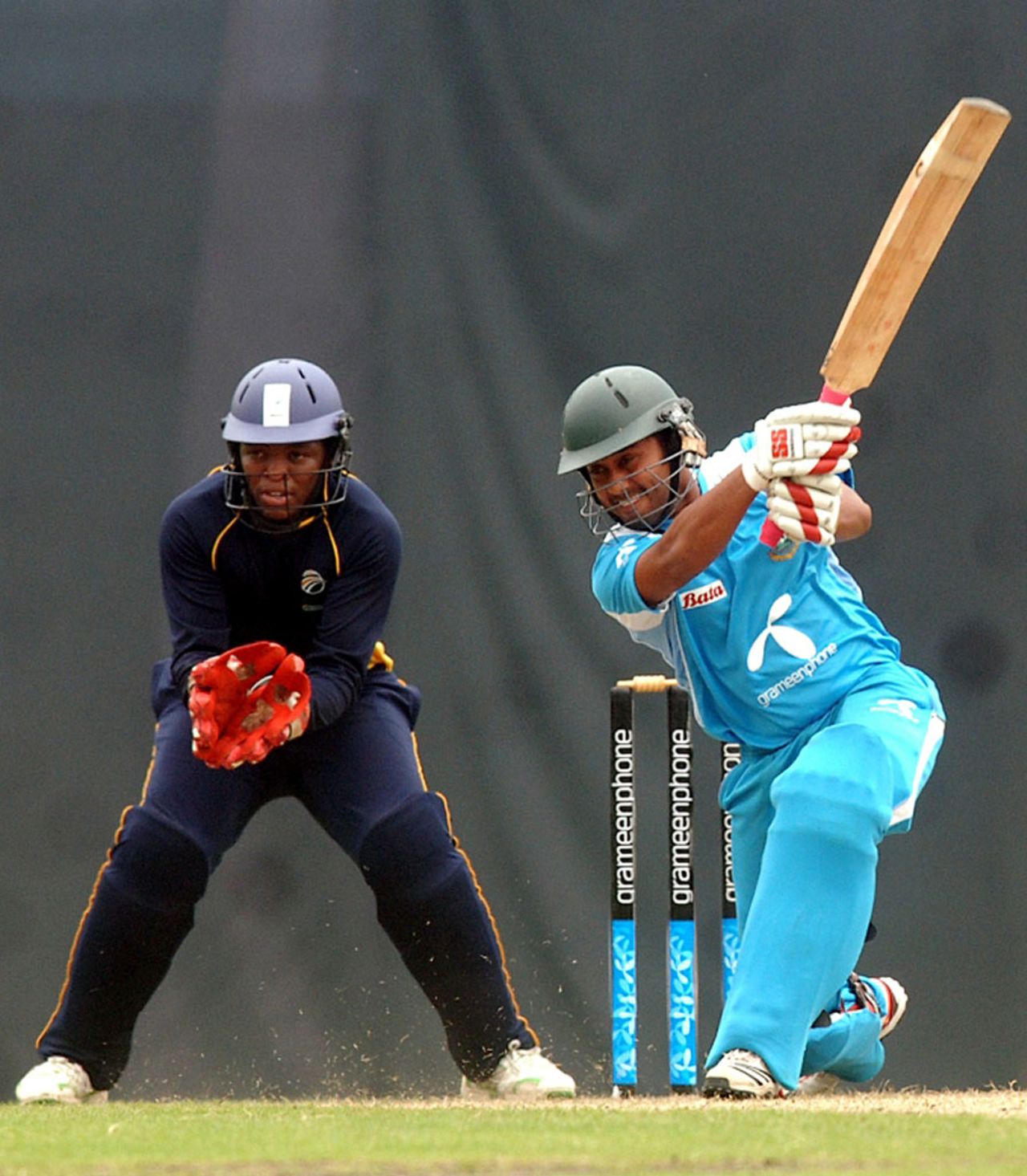 BCB NCA captain Mohammad Mithun hits through the covers, Academy Cup, Bangladesh Cricket Board National Cricket Academy v South African National Cricket Academy, 1st Twenty20, Mirpur, May 5, 2011