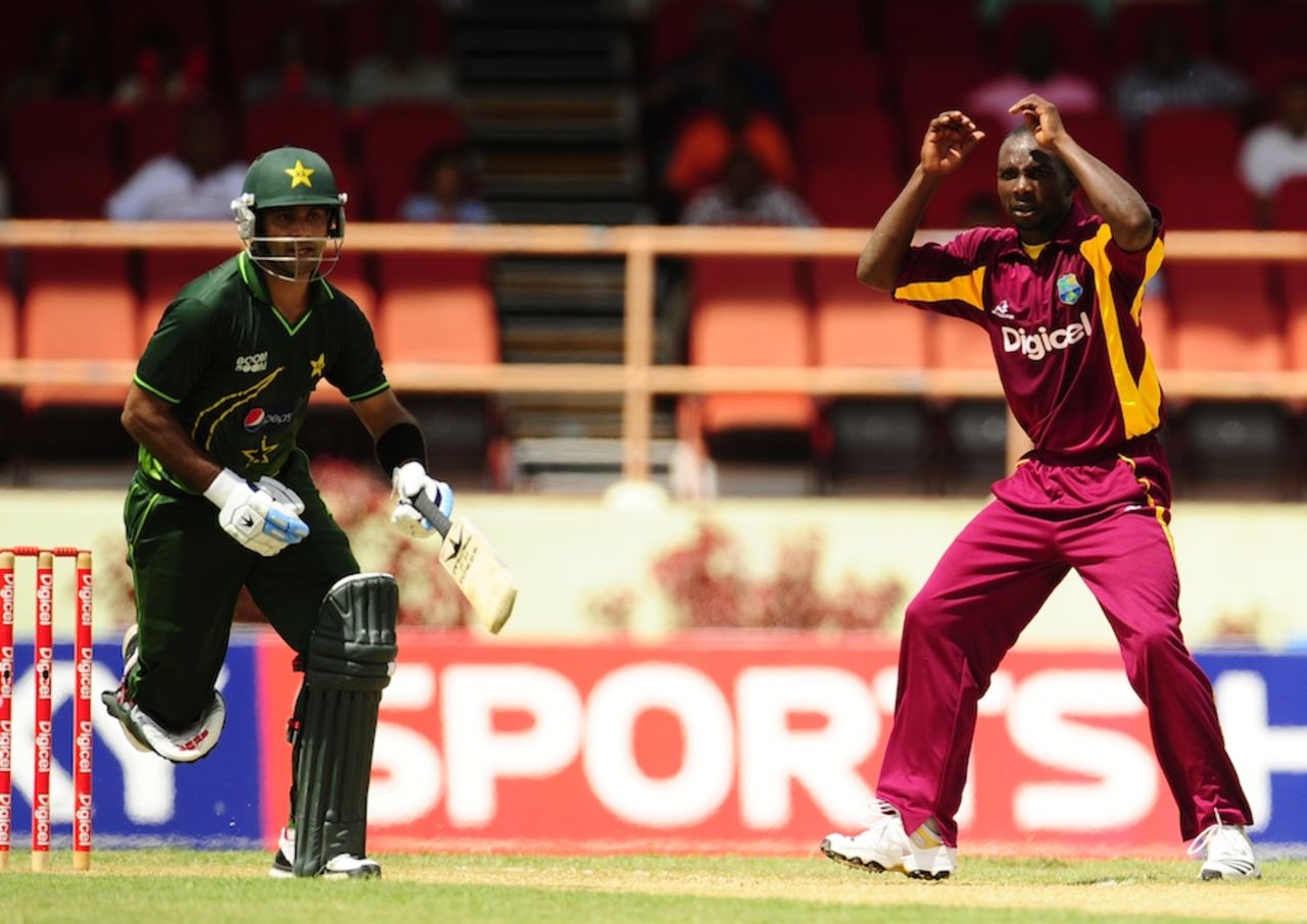 A rare sight -  a legspinner, Anthony Martin, opened the bowling in an ODI, West Indies v Pakistan, 5th ODI, Providence, Guyana, May 5, 2011