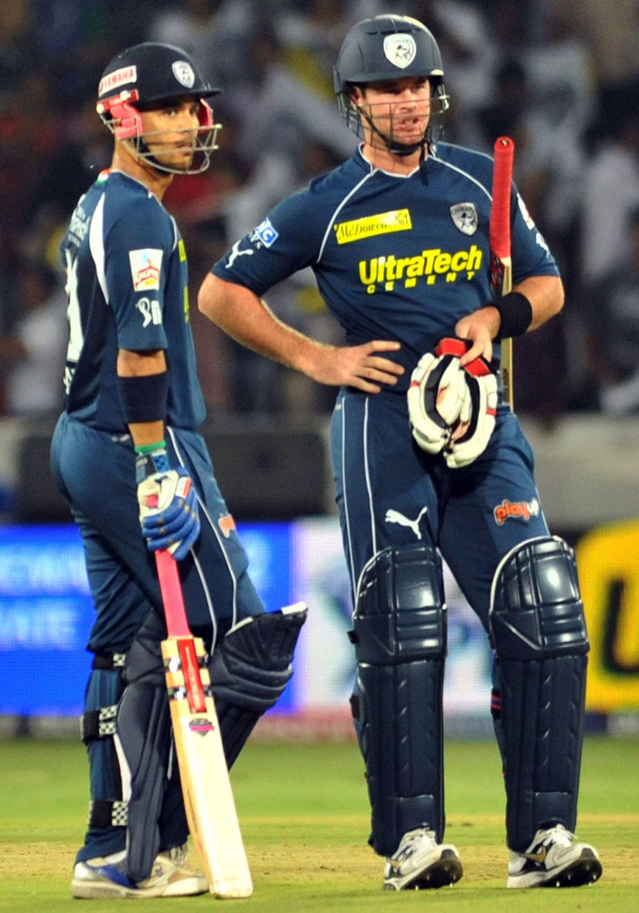 Daniel Christian and JP Duminy added 71 runs in quick time, Deccan Chargers v Delhi Daredevils, IPL 2011, Hyderabad, May 5, 2011