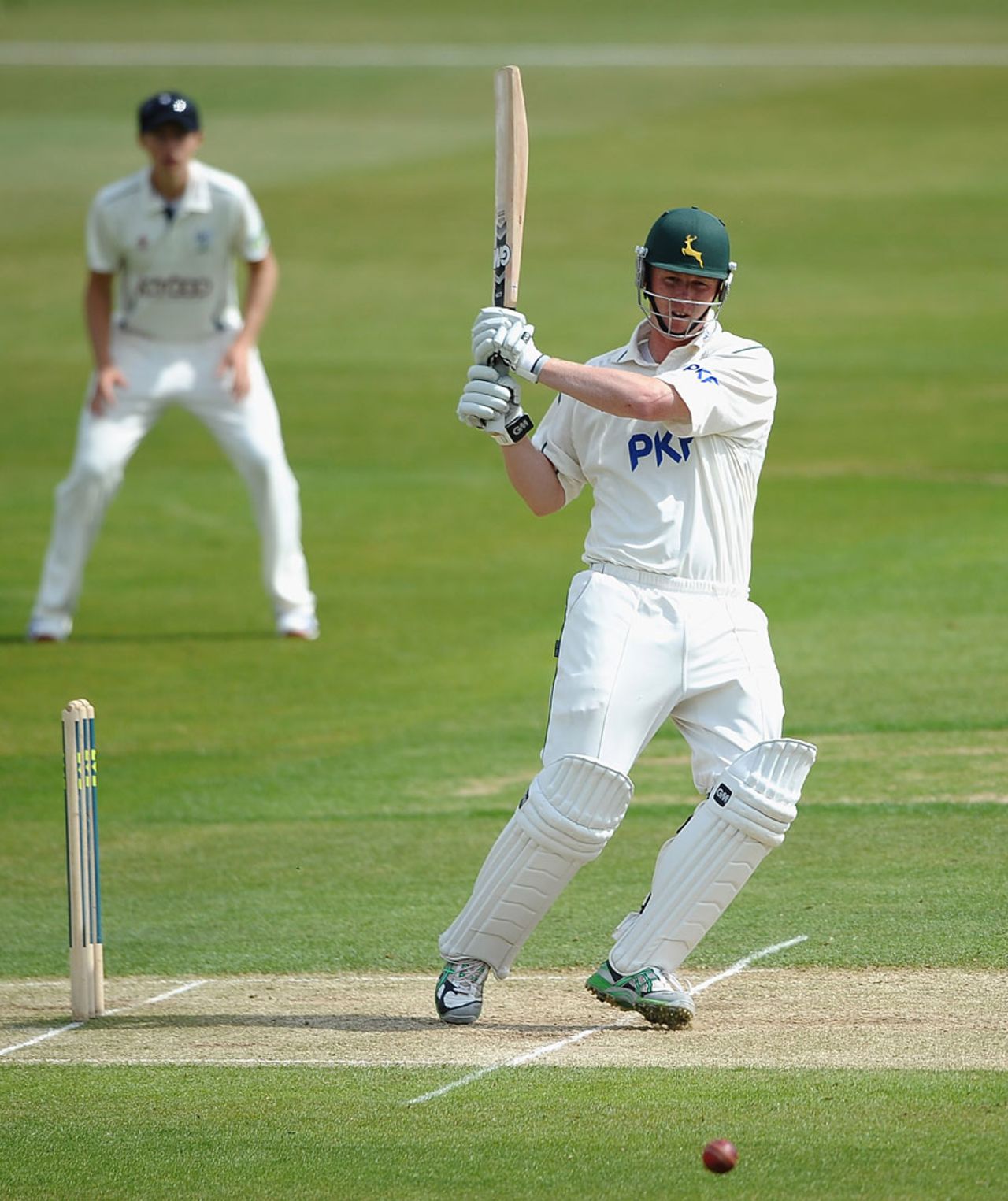 Neil Edwards pulls during his 64, Nottinghamshire v Yorkshire, County Championship, Division One, Trent Bridge, May 6, 2011