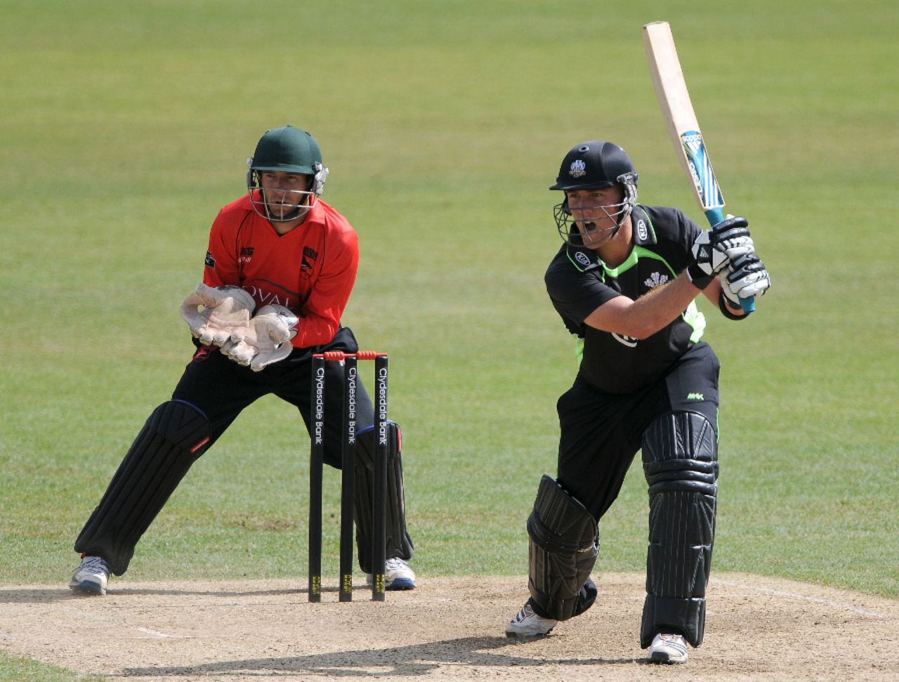 Rory Hamilton-Brown top-scored for Surrey with 57, Surrey v Leicestershire, CB40, The Oval, May 8, 2011
