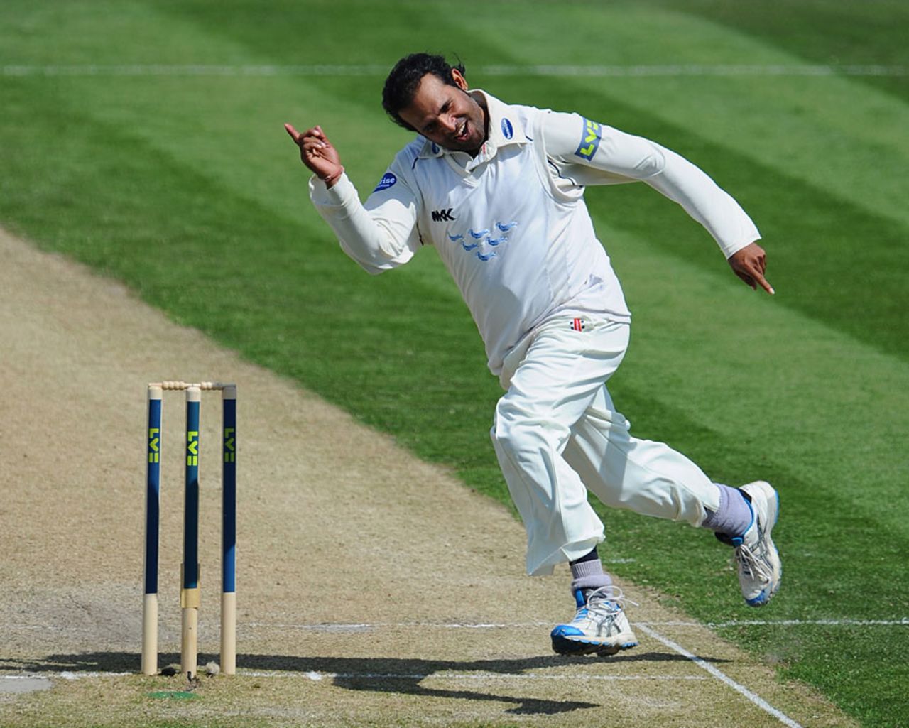 Rana Naved took early wickets for Sussex on the second day, Sussex v Nottinghamshire, County Championship Division One, Hove, 1st day, May 11, 2011