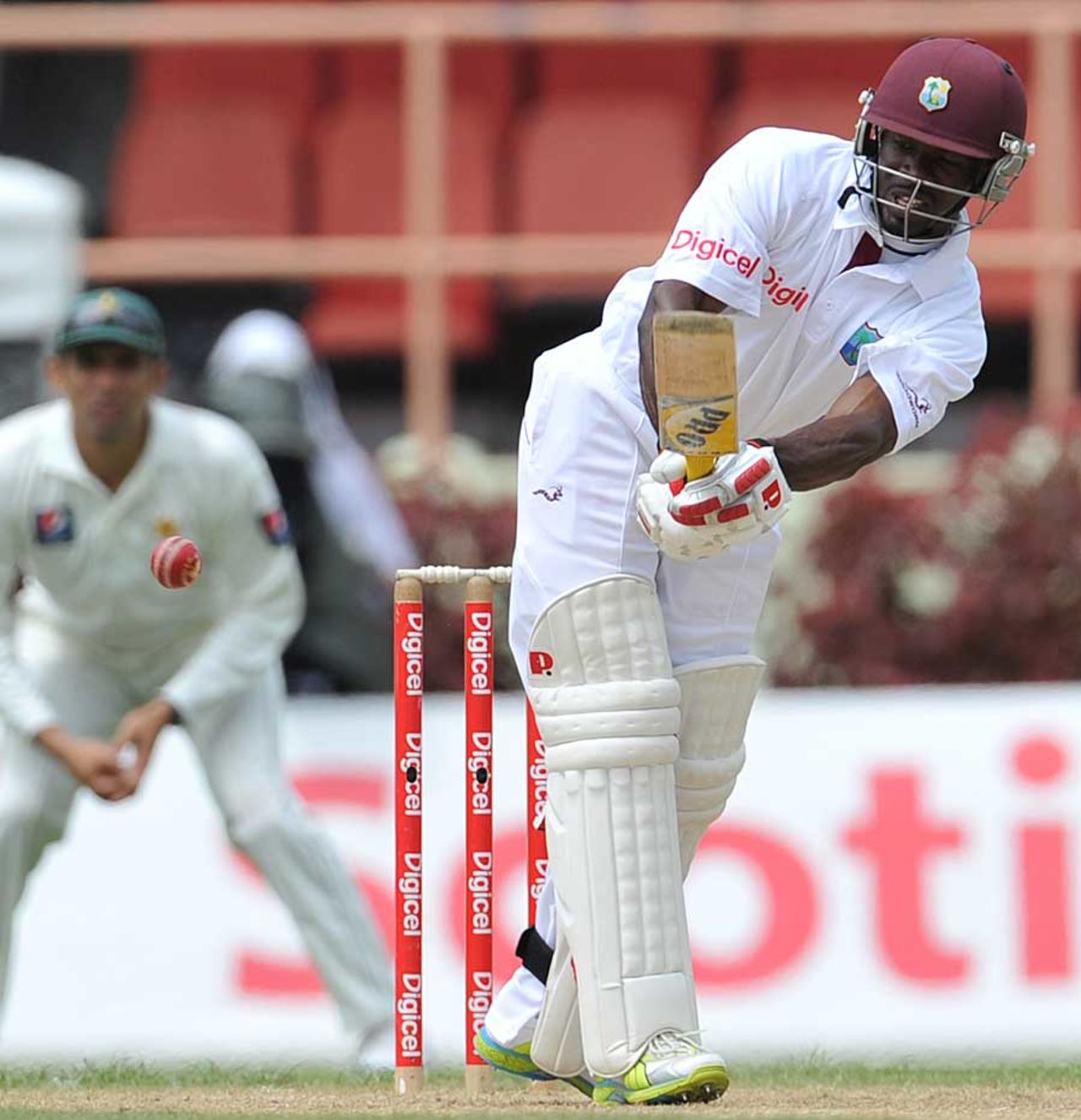 Devon Smith works one away , West Indies v Pakistan, 1st Test, Providence, 1st day, May 12, 2011
