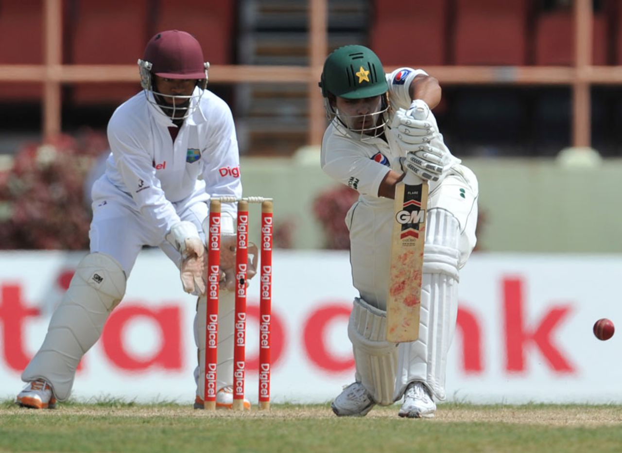 Umar Akmal looked the most confident of Pakistan's batsmen, West Indies v Pakistan, 1st Test, Providence, 2nd day, May 13, 2011