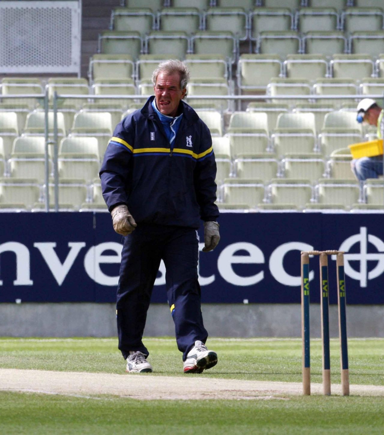 Steve Rouse, the Edgbaston groundsman, is now under pressure, Warwickshire v Worcestershire, County Championship, Division One, Edgbaston, May 14, 2011