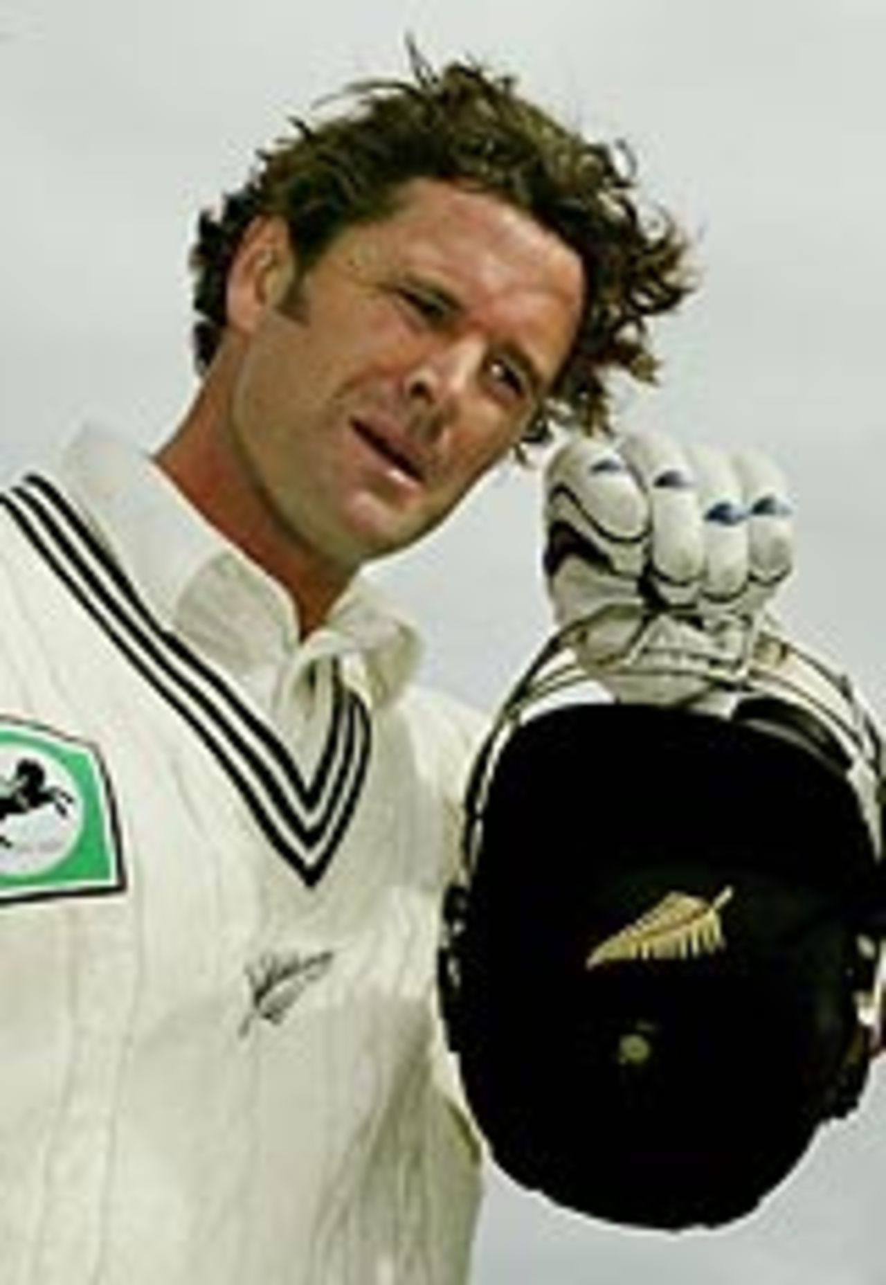 Chris Cairns walks back after being dismissed in the second innings at Wellington, New Zealand v South Africa, 3rd Test, Wellington, 4th day, March 29, 2004