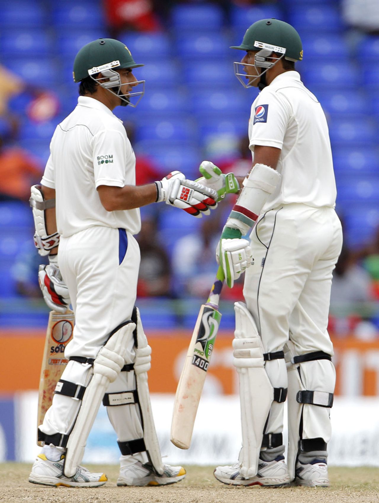 Saeed Ajmal and Tanvir Ahmed put on 78 for the 10th wicket, West Indies v Pakistan, 2nd Test, St Kitts, 2nd day, May 21, 2011