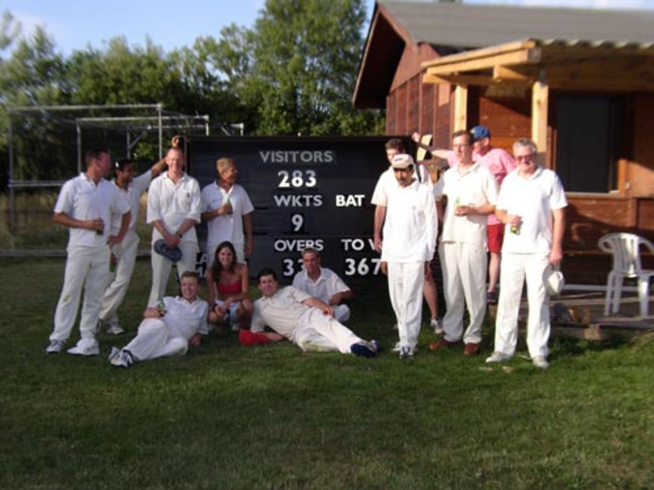 The cricket team at CERN in Switzerland, 2004