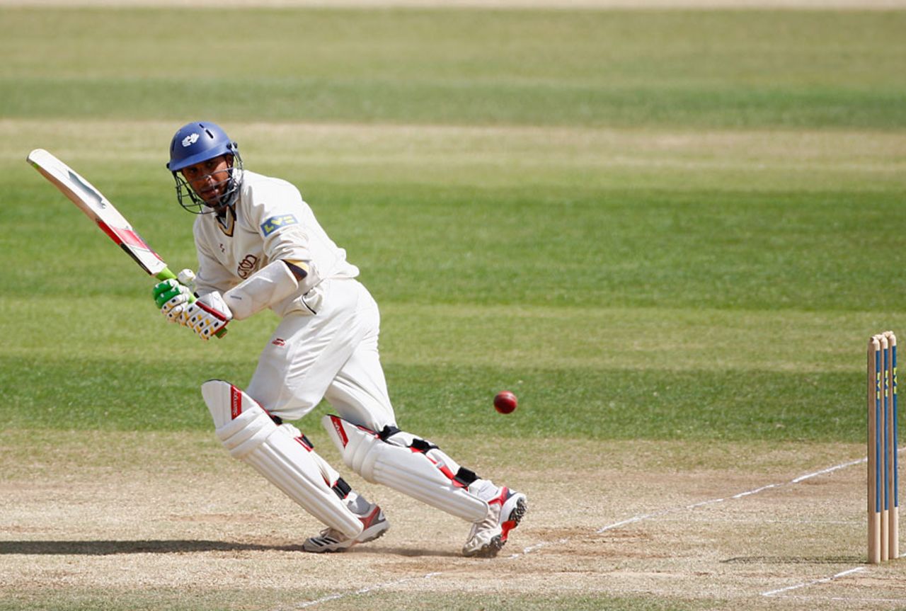 Adil Rashid made an unbeaten fifty to help Yorkshire to 321, Somerset v Yorkshire, County Championship, Division One, Taunton, May 27, 2011