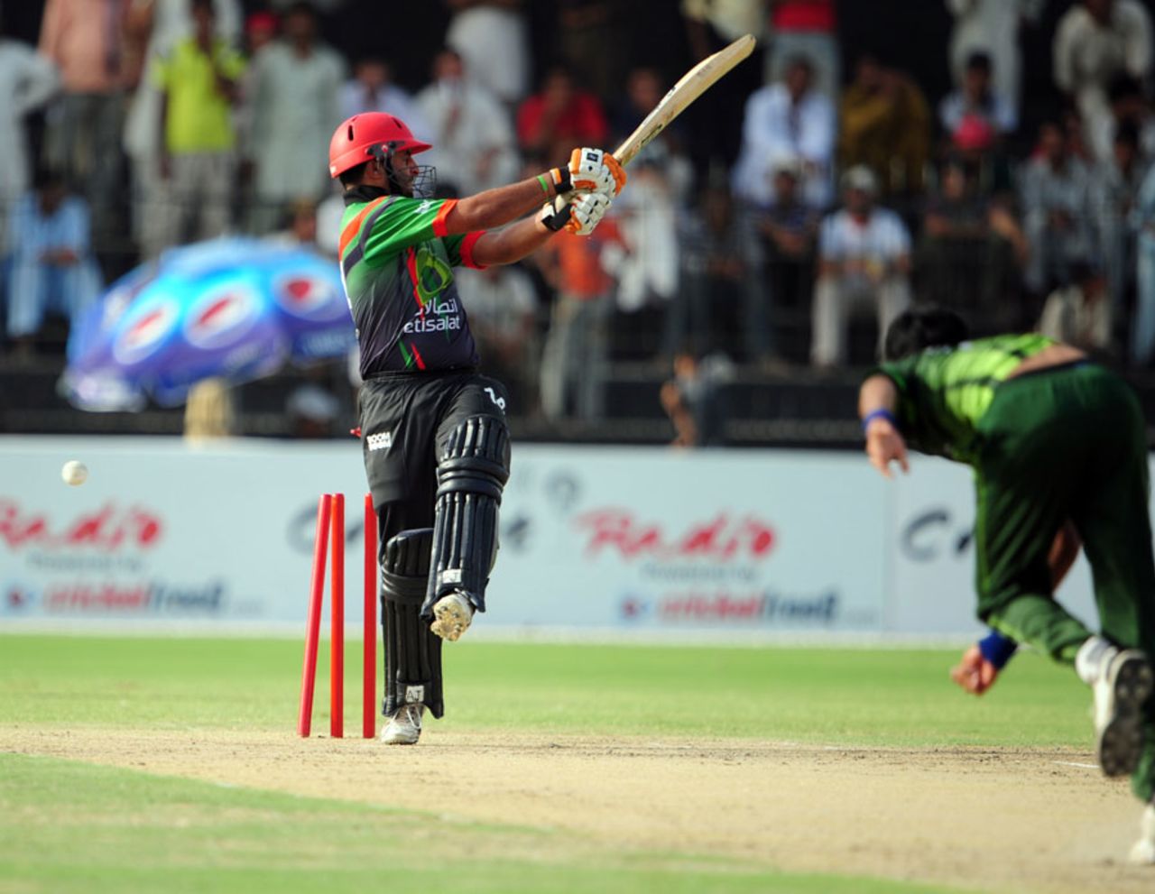 Noor Ali Zadran was bowled by Mohammad Talha for 51, Pakistan A v Afghanistan, 3rd unofficial ODI, Faisalabad, May 29, 2011