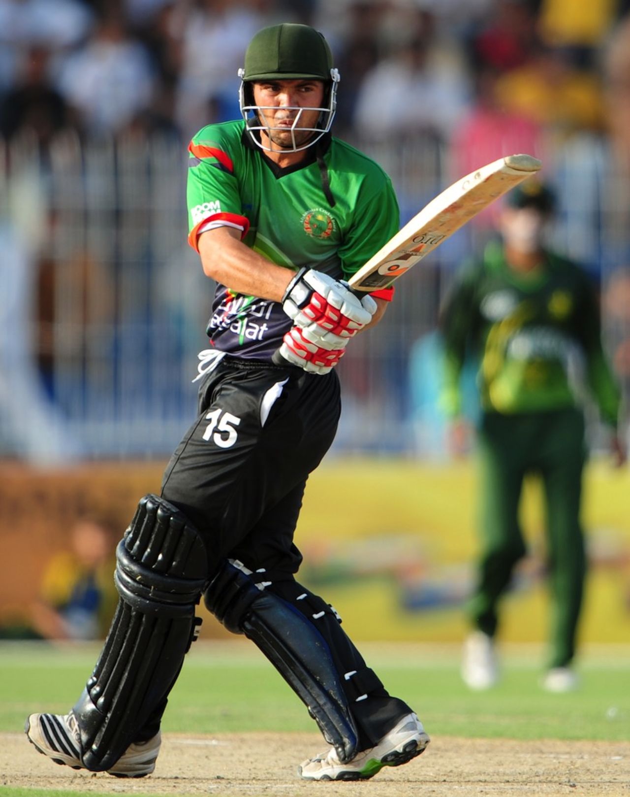 Shabir Noori plays the pull, Pakistan A v Afghanistan, 3rd unofficial ODI, Faisalabad, May 29, 2011