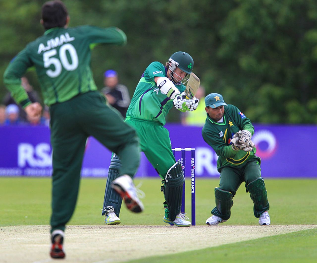 Pakistan got off to a good start, getting opener Ed Joyce early, Ireland v Pakistan, 2nd ODI, Belfast, May 30, 2011