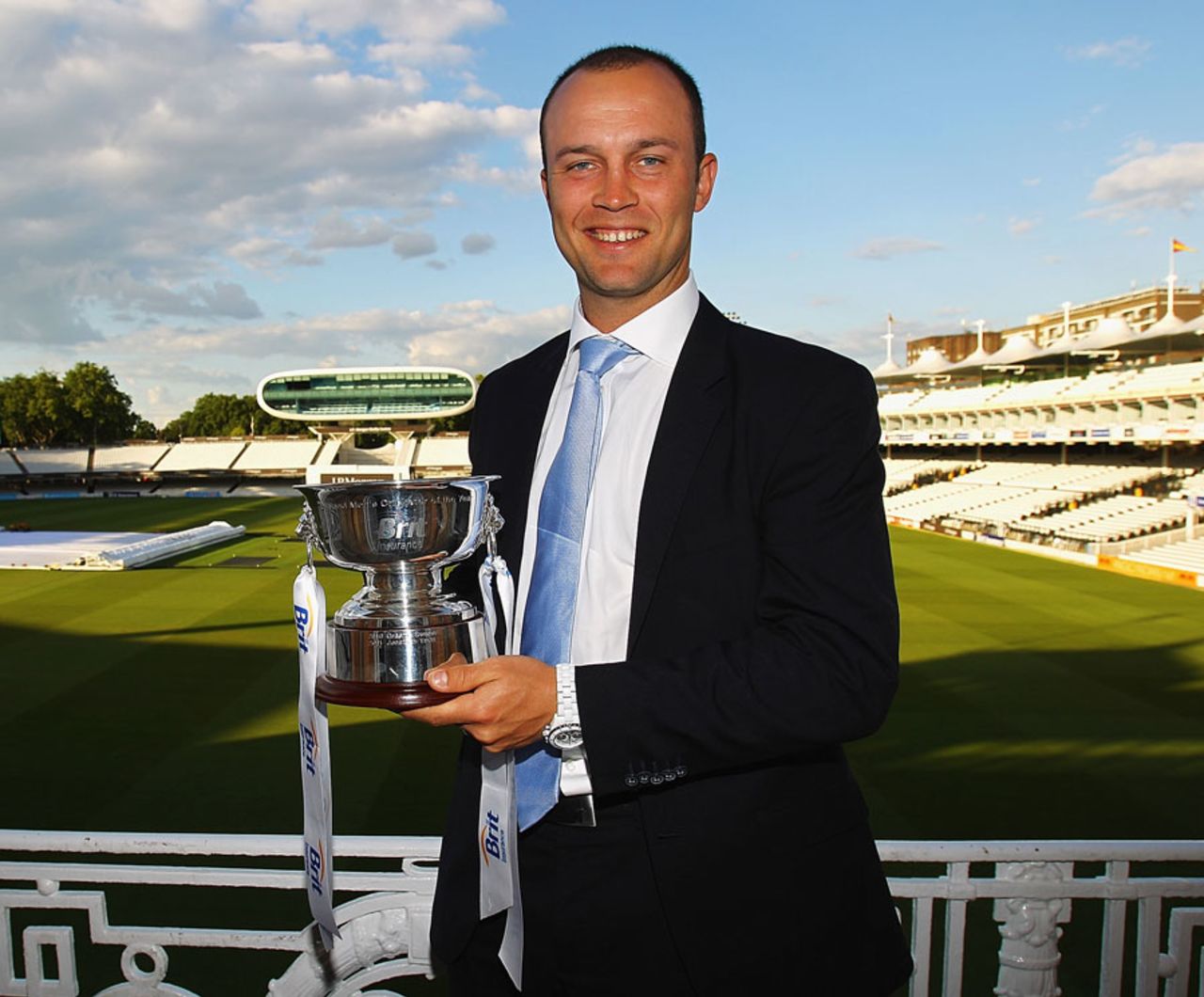 Jonathan Trott with the ECB award for men's cricketer of the year, Lord's, London, May 31, 2011