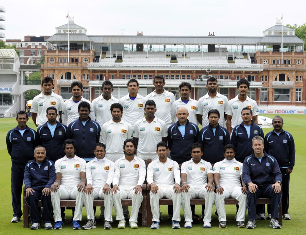 The Sri Lankan team poses for a photograph ahead of the Test, Lord's, June 2, 2011