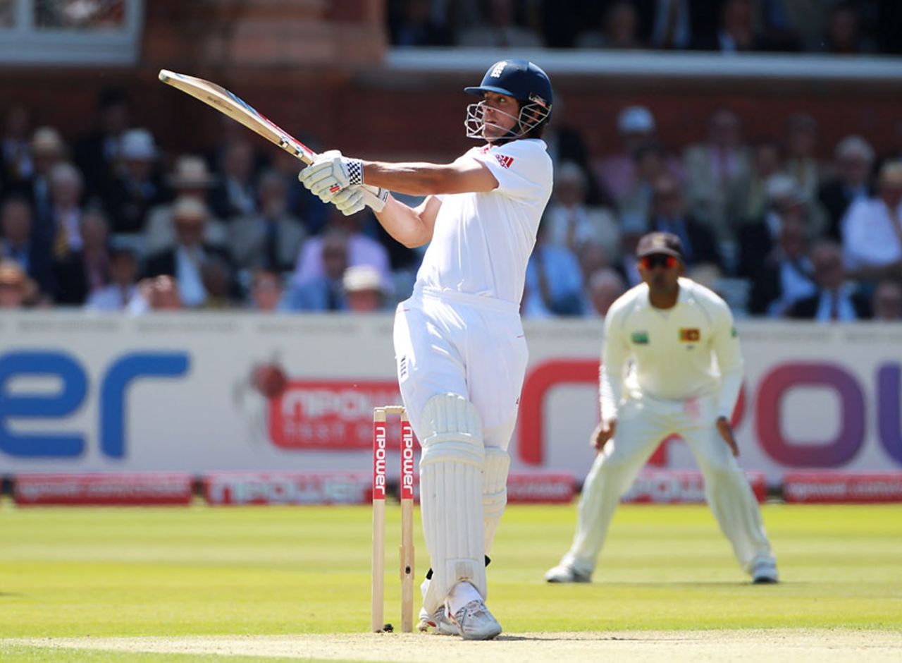 Alastair Cook was quickly onto the pull, England v Sri Lanka, 2nd Test, Lord's, June 3, 2011