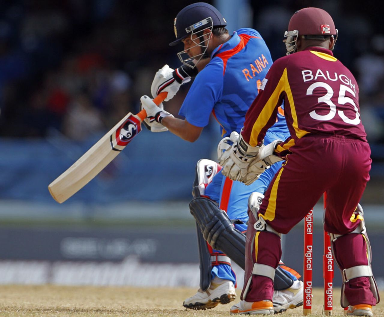 Suresh Raina scores through the off side, 1st ODI, Trinidad, June 6, 2011