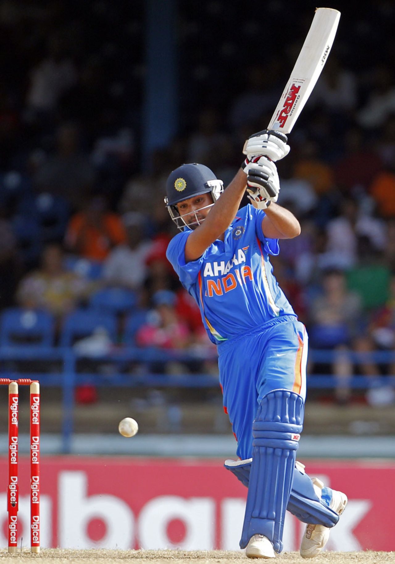 Rohit Sharma creams a drive through the covers, 1st ODI, Trinidad, June 6, 2011