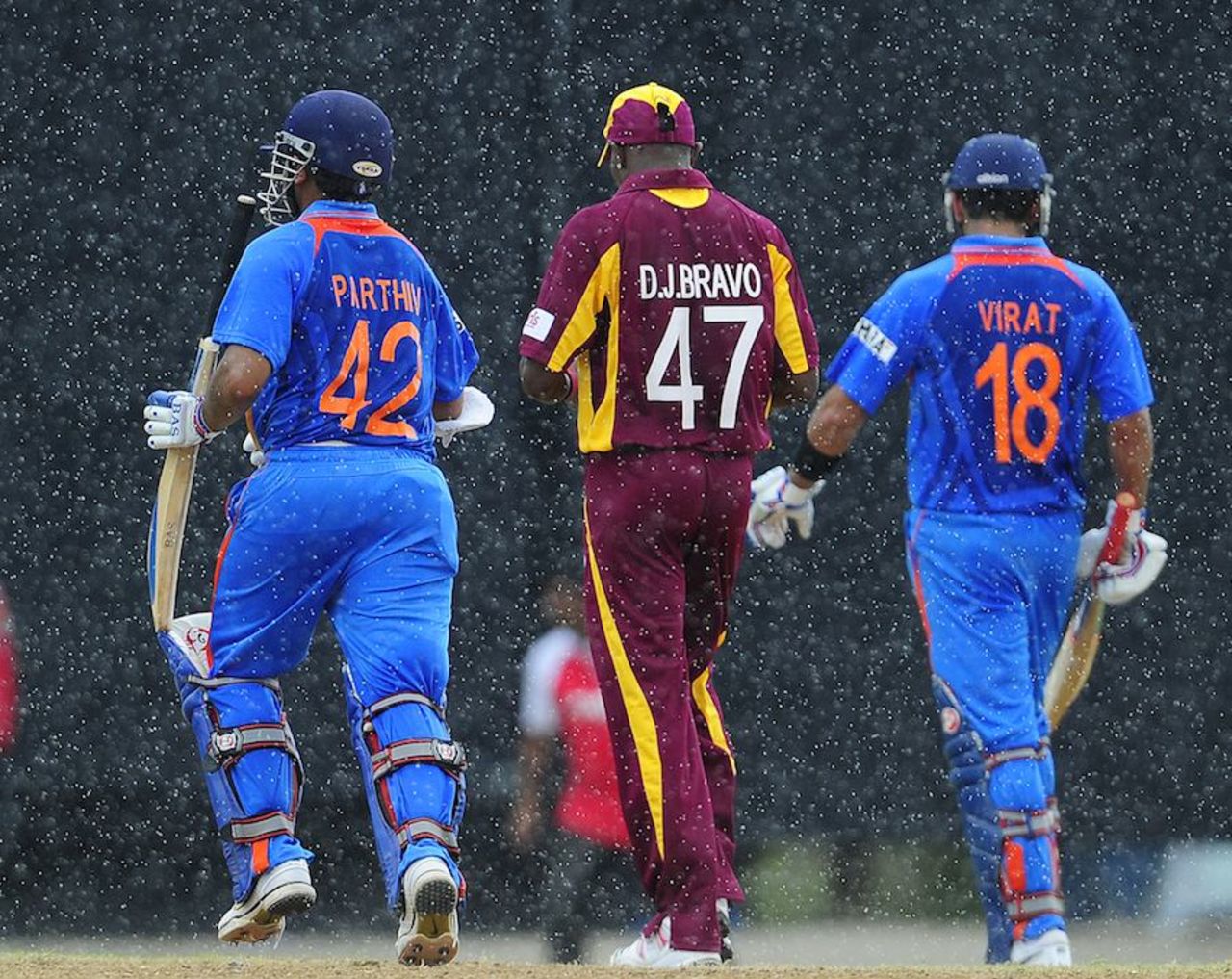 The rain didn't stop play for too long, West Indies v India, 2nd ODI, Trinidad, June 8, 2011