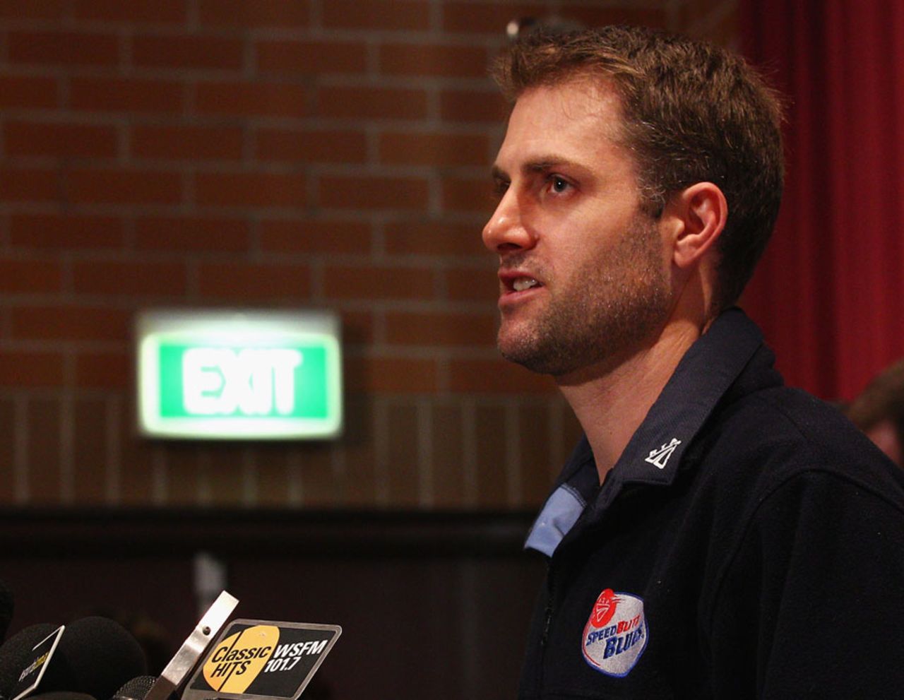 Simon Katich addresses the media after losing out on a central contract, Sydney, June 10, 2011