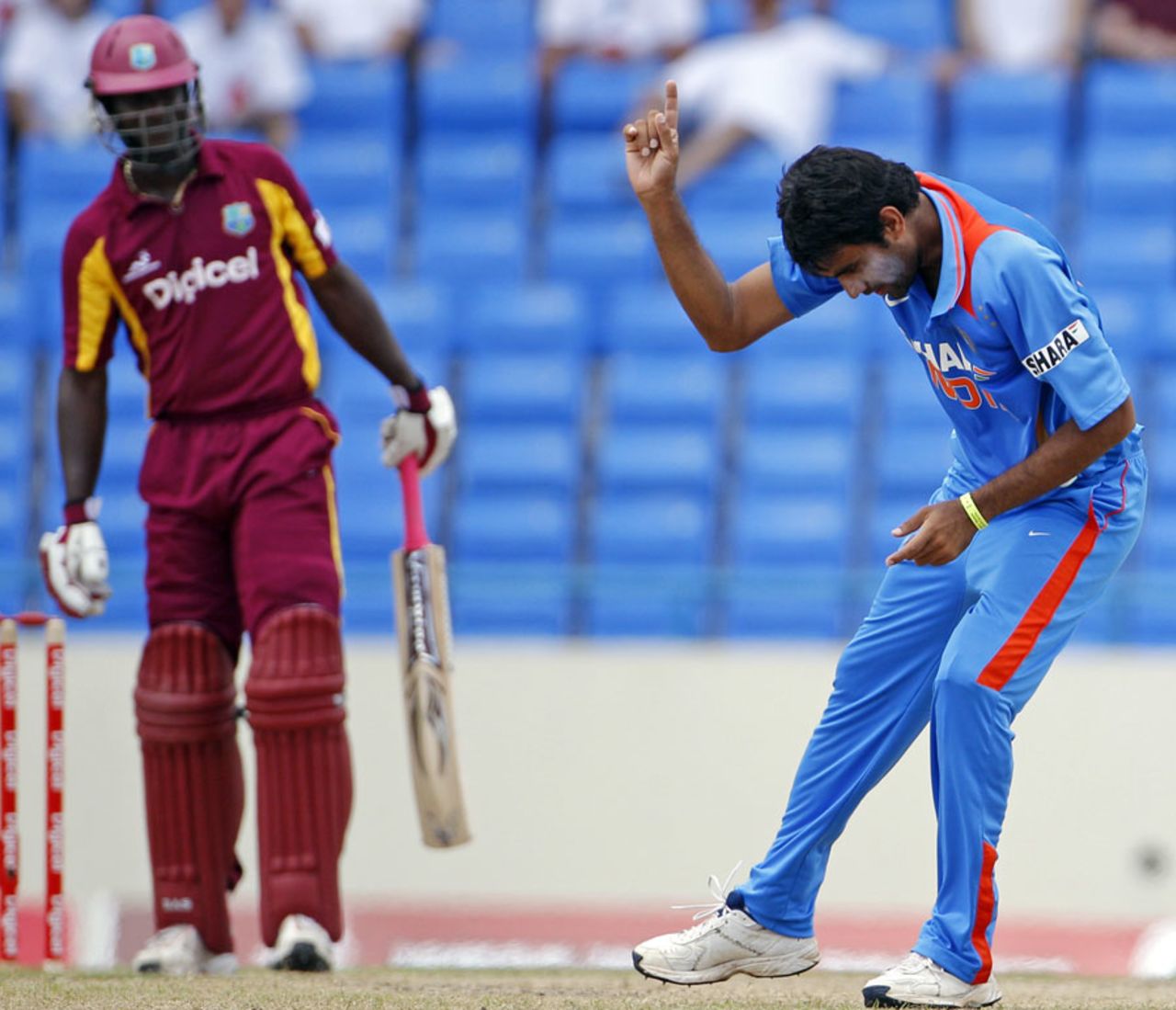 Kieron Pollard was caught behind by Parthiv Patel, West Indies v India, 3rd ODI, Antigua, June 11, 2011