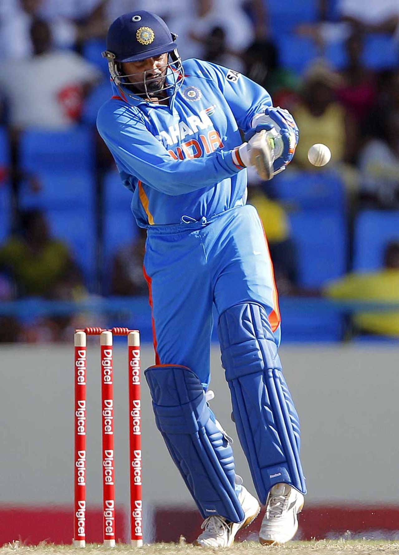Harbhajan Singh provided excellent support to Rohit Sharma, West Indies v India, 3rd ODI, Antigua, June 11, 2011