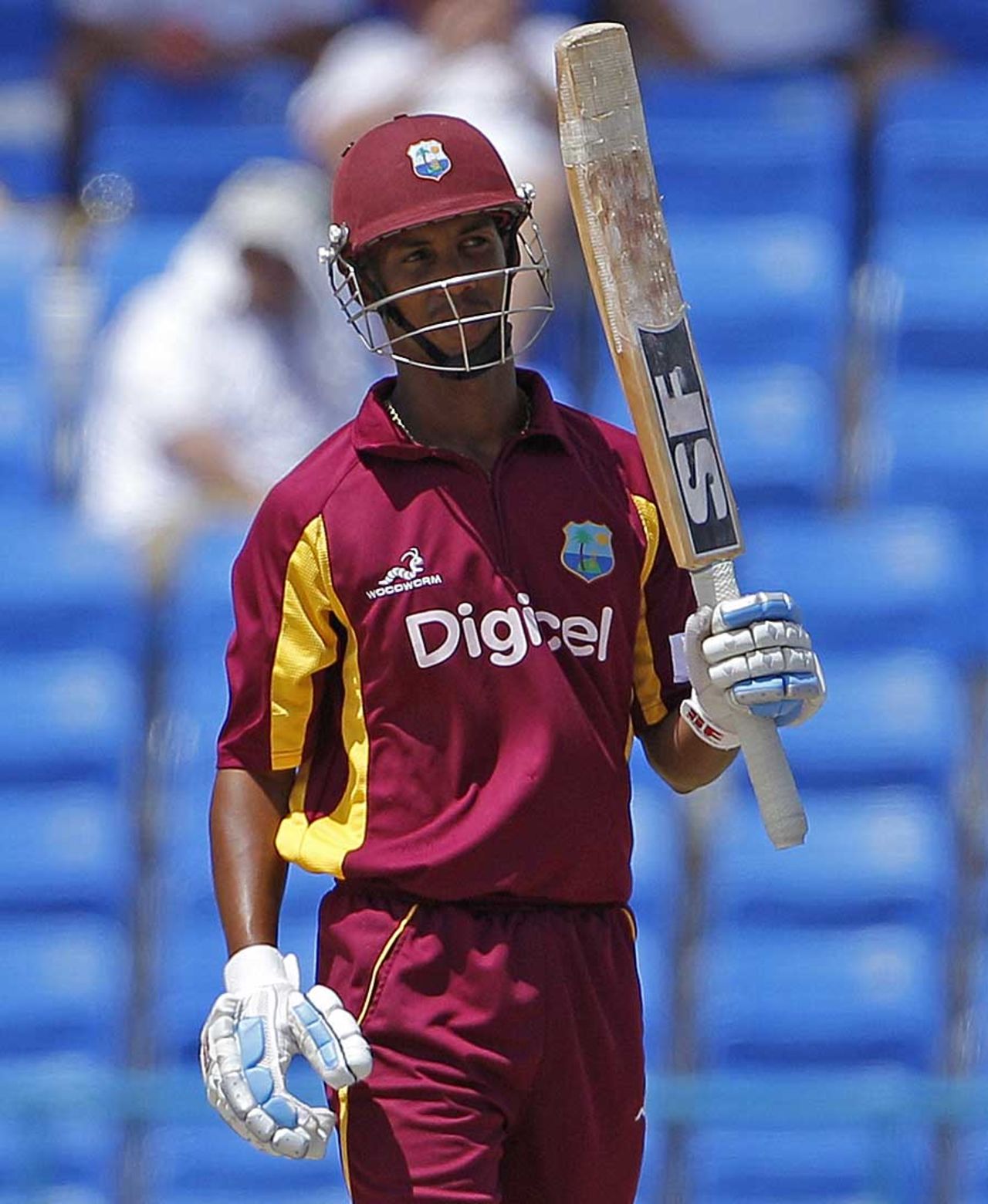 Lendl Simmons impressed with a half-century but fell not long after, West Indies v India, 4th ODI, Antigua, June 13, 2011