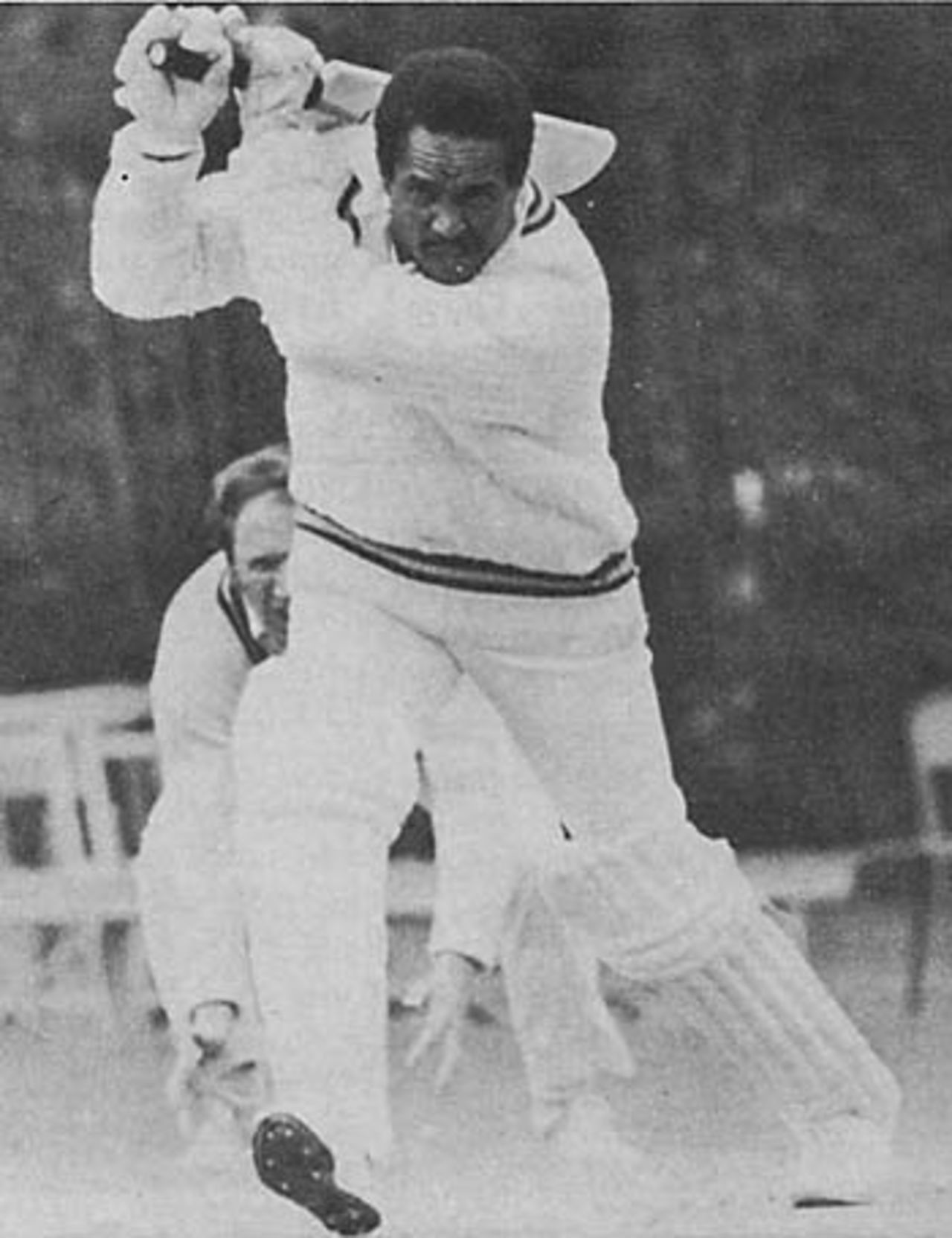 Garry Sobers in attacking mode, 1973