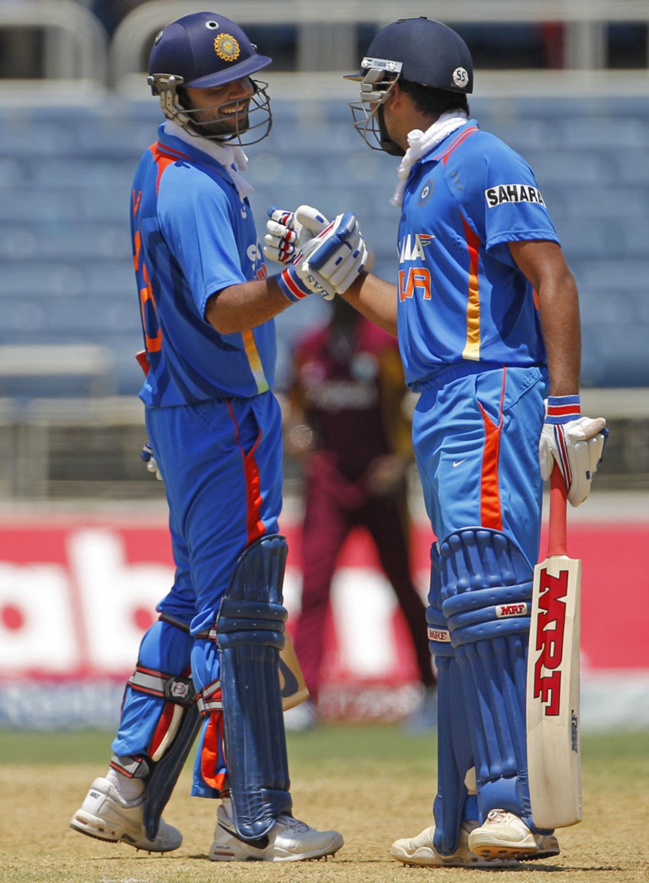Virat Kohli and Rohit Sharma added 110 for the fourth wicket, West Indies v India, 5th ODI, Kingston, Jamaica, June 16, 2011