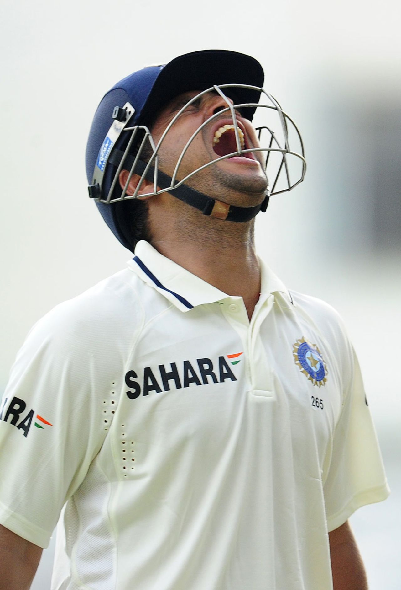 Suresh Raina screams in anguish after being dismissed for 82, West Indies v India, 1st day, 1st Test, Kingston, June 20, 2011
